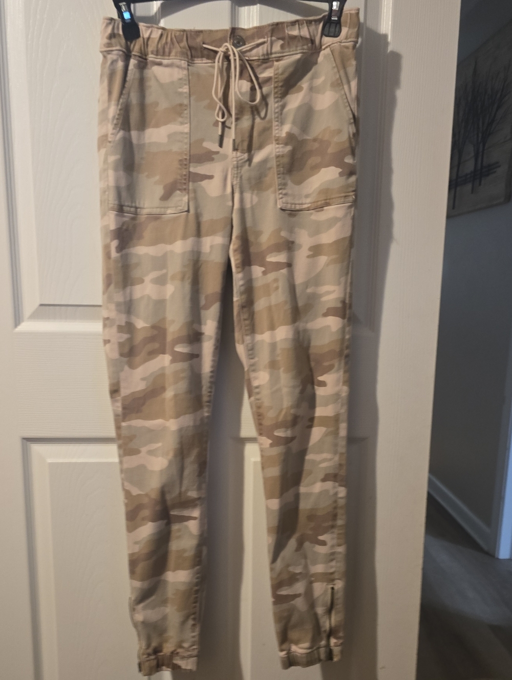 American Eagle Outfitters Beige Camo Cargo Joggers
